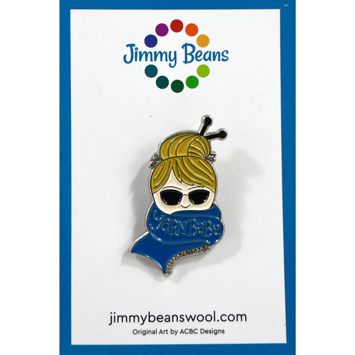 Jimmy Beans Wool Yarn Babe Pins - Blue Scarf - Extra Image