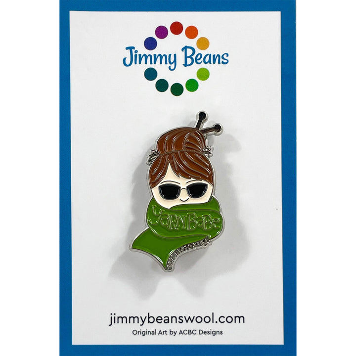 Jimmy Beans Wool Yarn Babe Pins - Green Scarf - Zoom Image