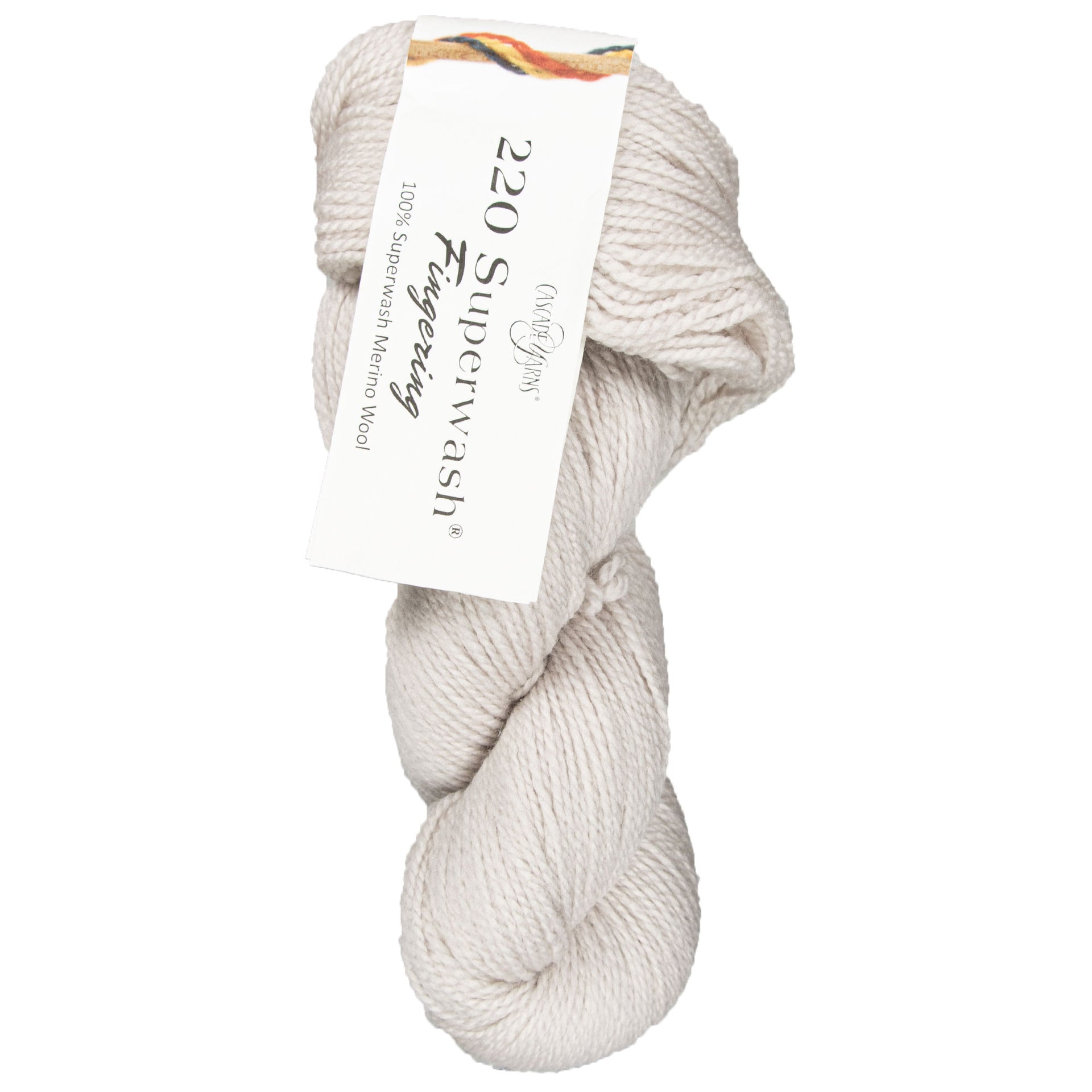 Cascade Yarns 220 Superwash Fingering Yarn - 127 White Sand - Zoom Image