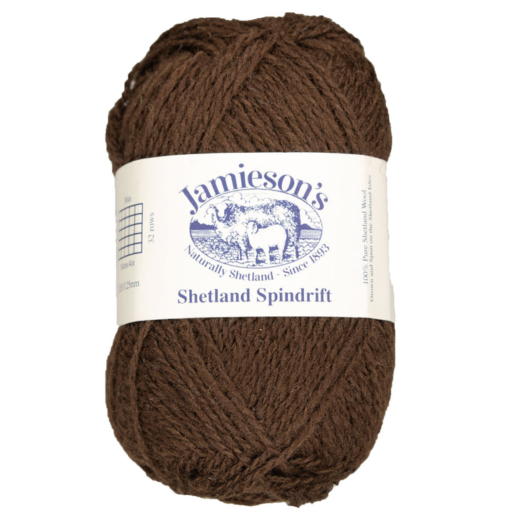 Jamieson's of Shetland Spindrift Yarn - 880 Coffee - Zoom Image
