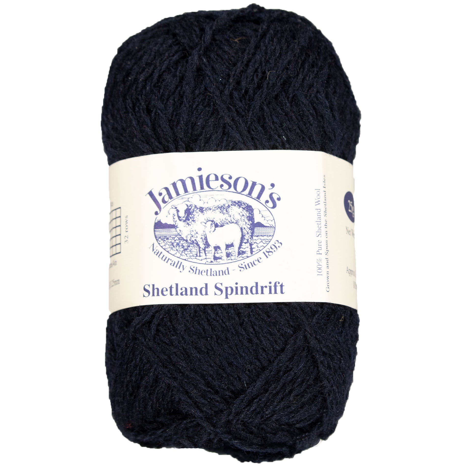 Jamieson's of Shetland Spindrift Yarn - 730 Dark Navy - Zoom Image