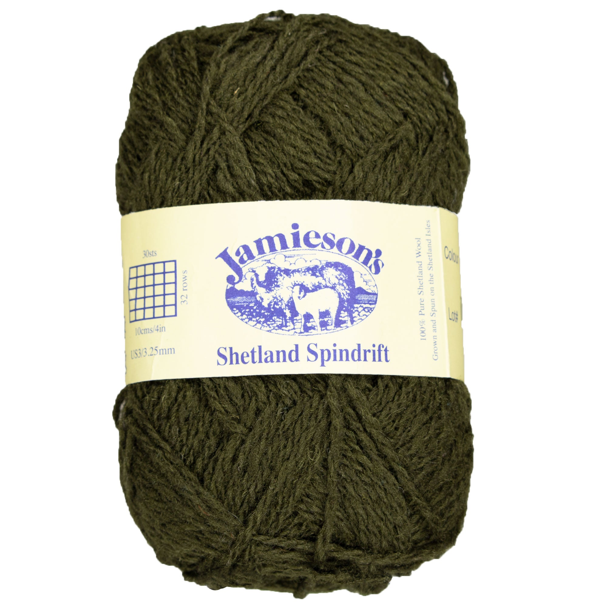 Jamieson's of Shetland Spindrift Yarn - 825 Olive - Zoom Image