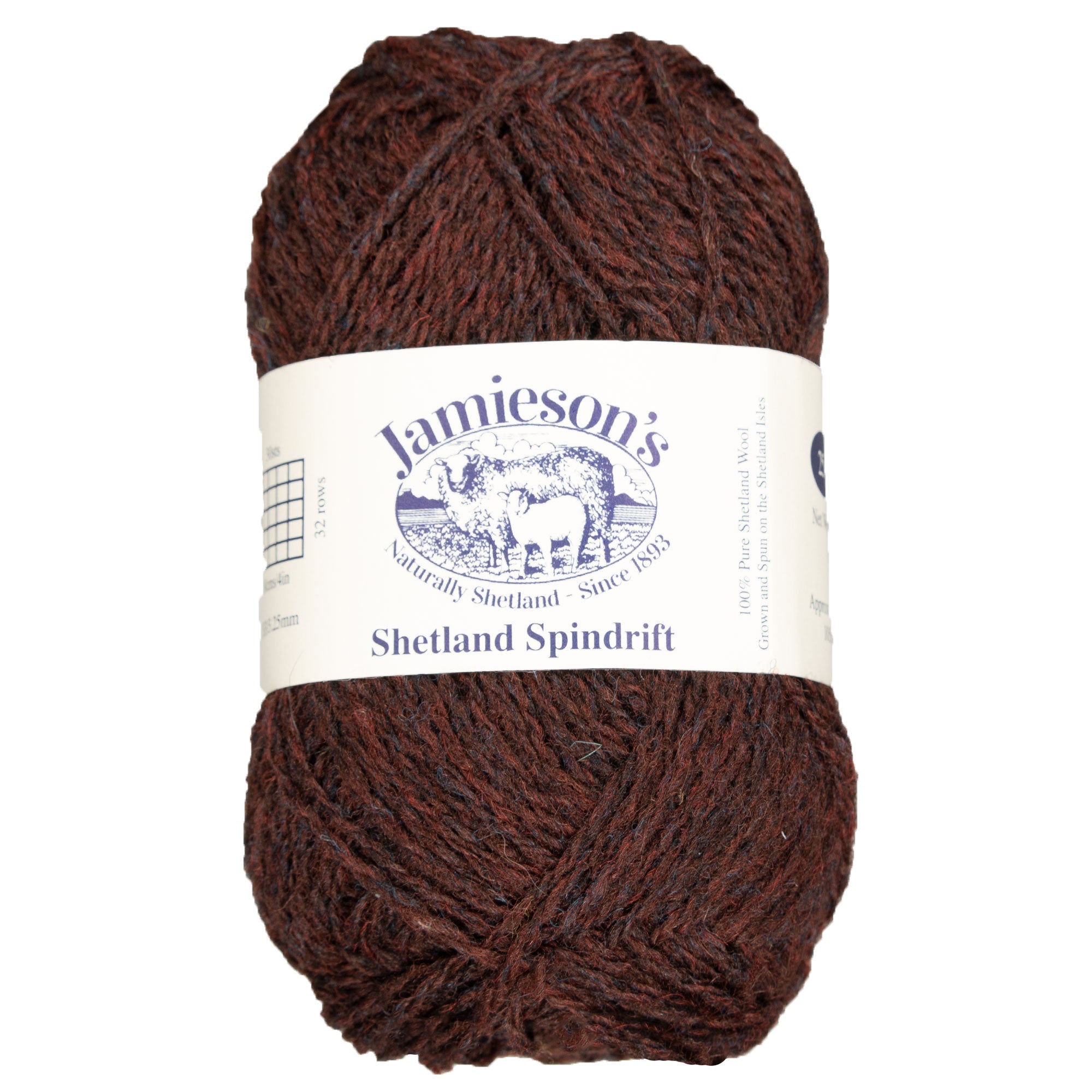 Jamieson's of Shetland Spindrift Yarn - 198 Peat - Zoom Image