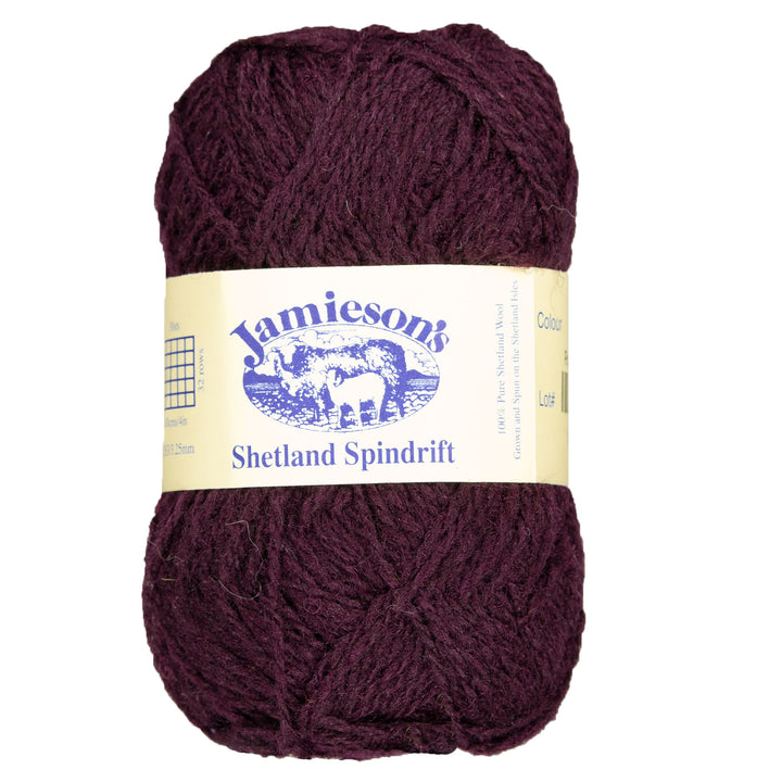 Jamieson's of Shetland Spindrift Yarn - 293 Port Wine - Zoom Image