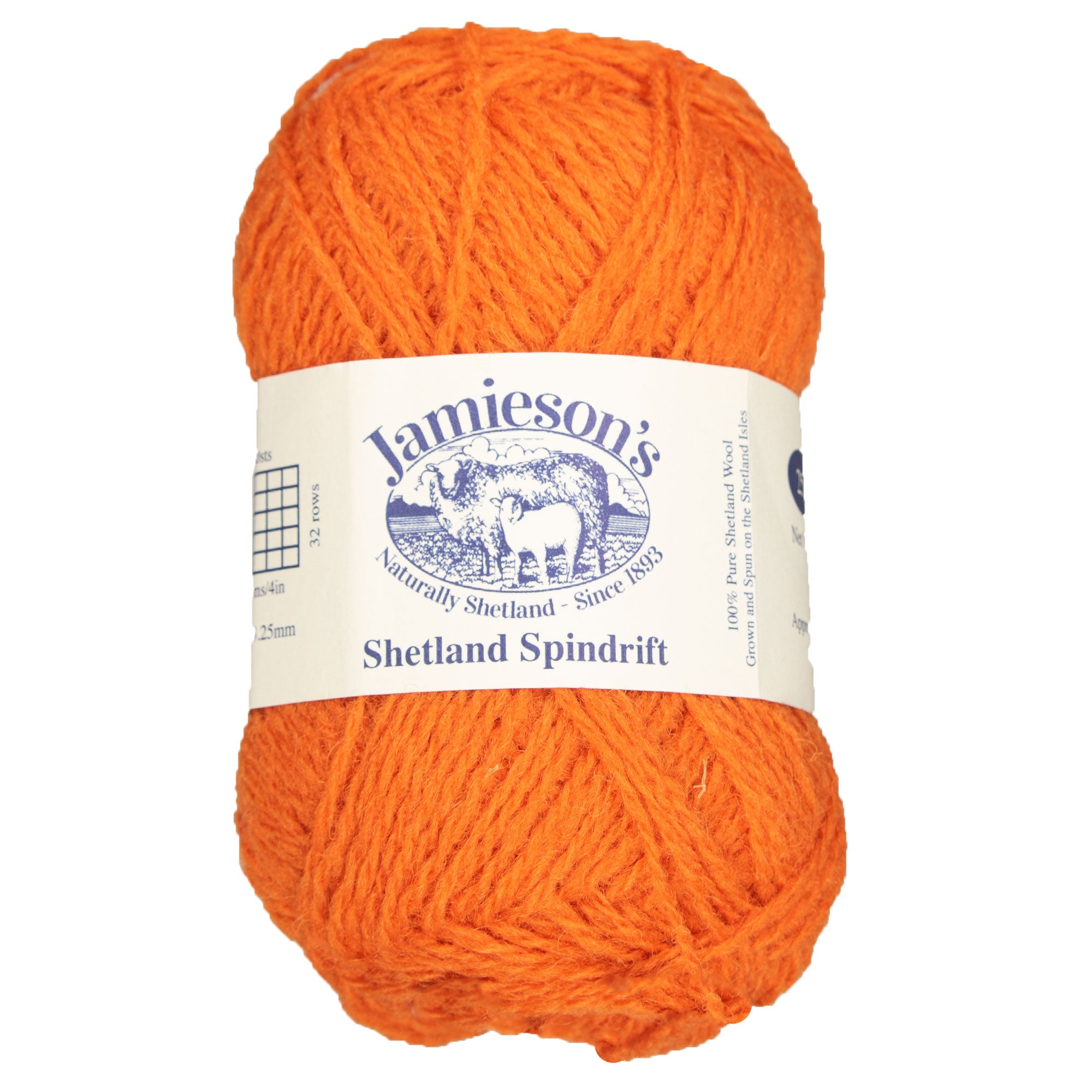 Jamieson's of Shetland Spindrift Yarn - 470 Pumpkin - Zoom Image