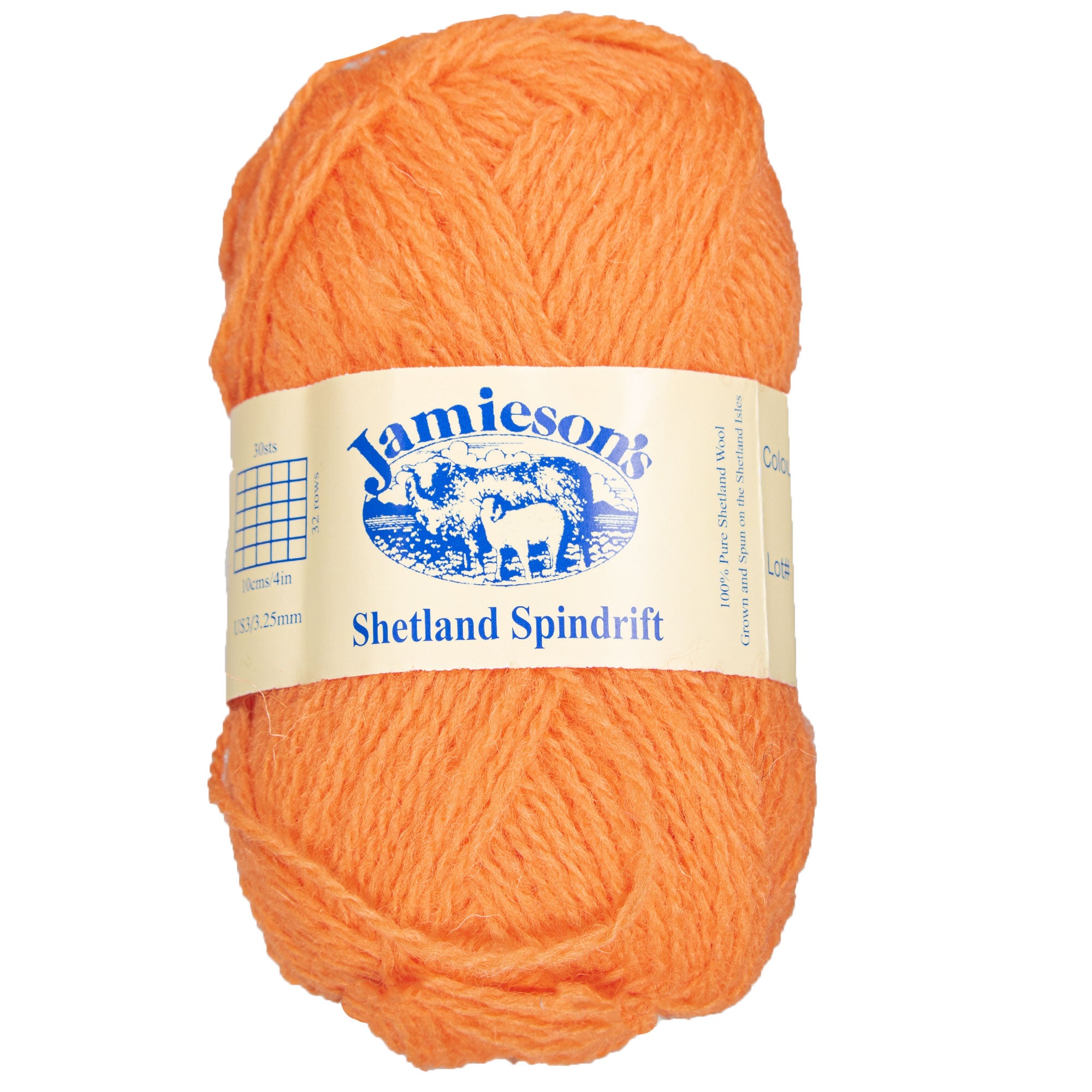 Jamieson's of Shetland Spindrift Yarn - 308 Tangerine - Zoom Image