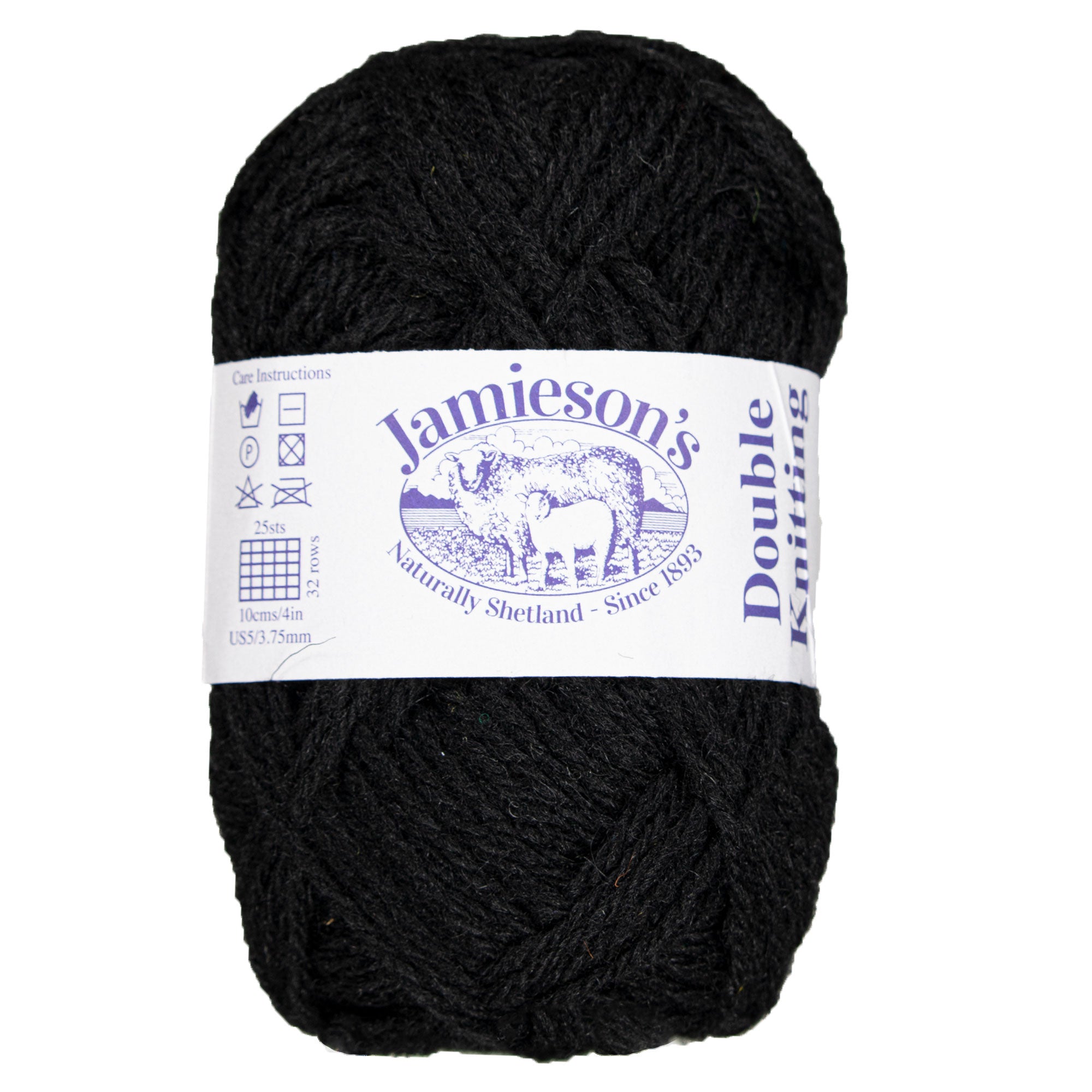Jamieson's of Shetland Double Knitting Yarn - 999 Black - Zoom Image