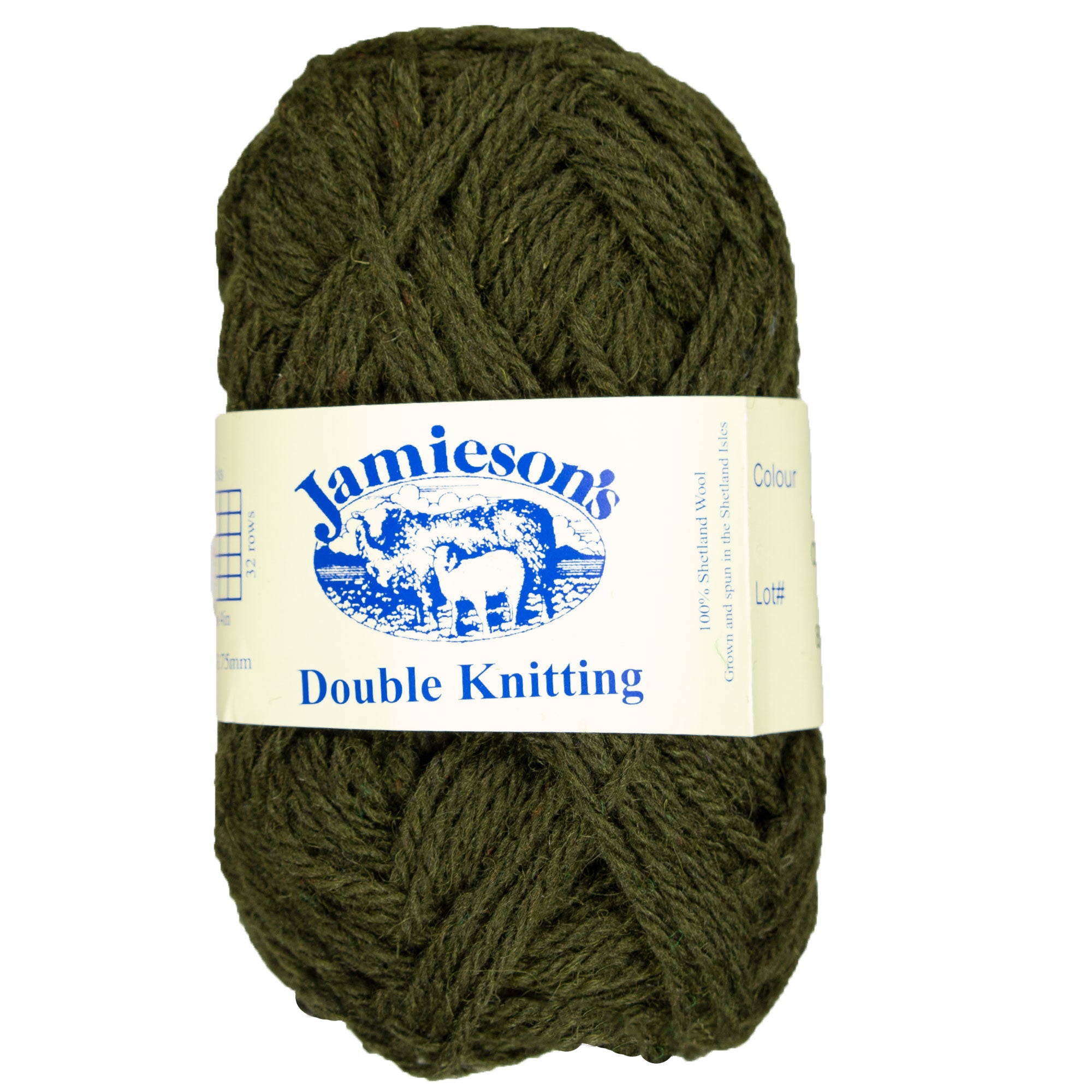Jamieson's of Shetland Double Knitting Yarn - 825 Olive - Zoom Image