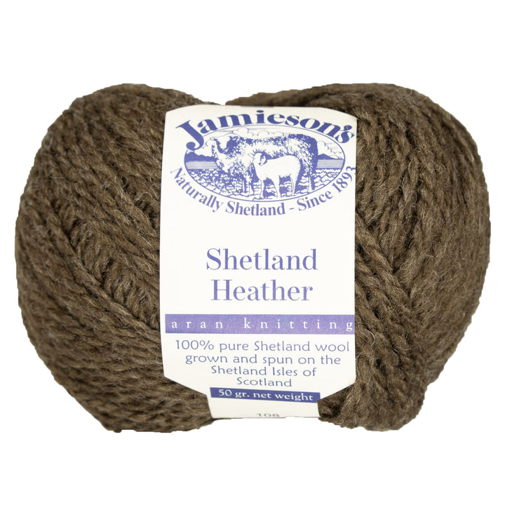 Jamieson's of Shetland Heather Aran Yarn - 108 Moorit - Zoom Image