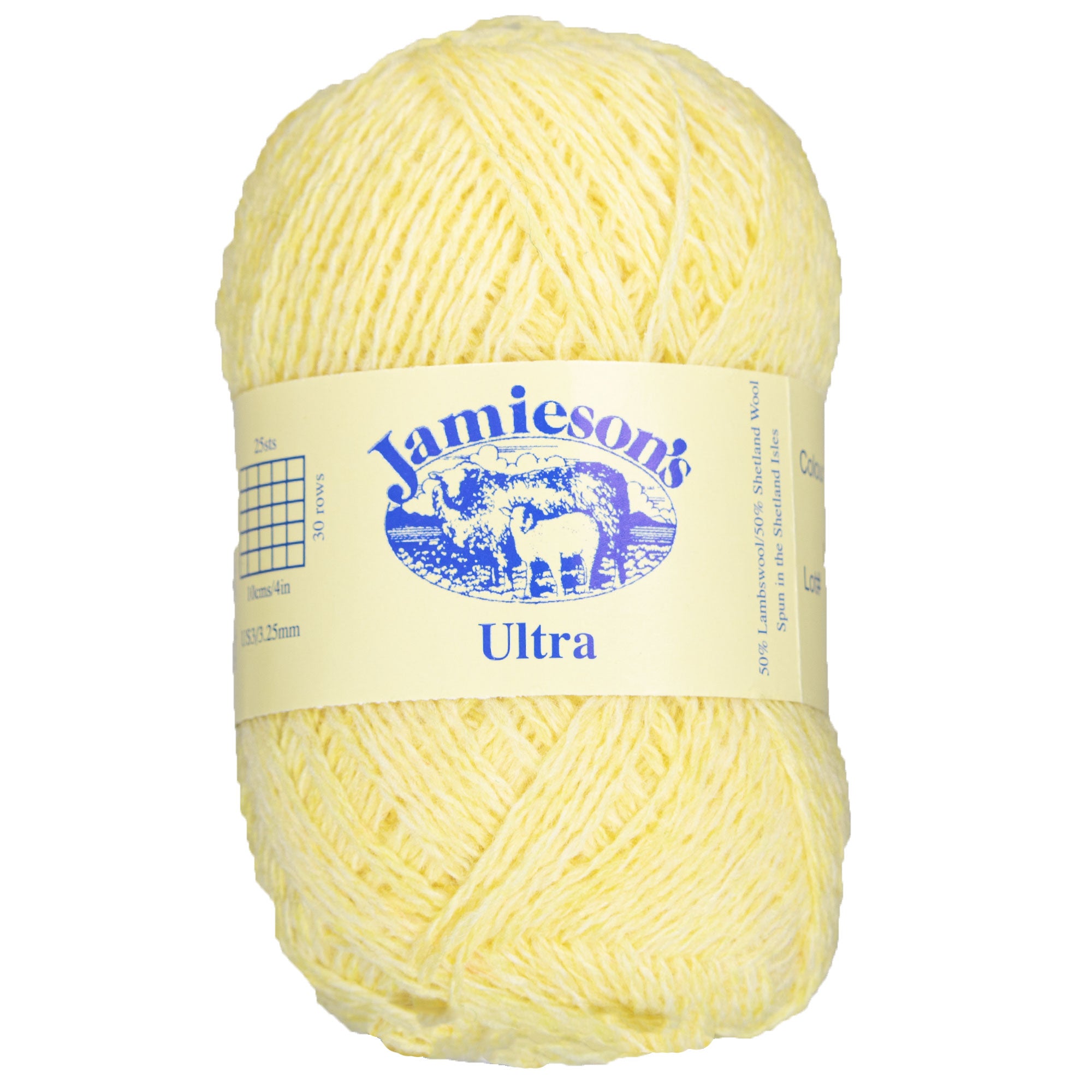 Jamieson's of Shetland Ultra Lace Weight Yarn - 405 Lemon Mousse - Zoom Image