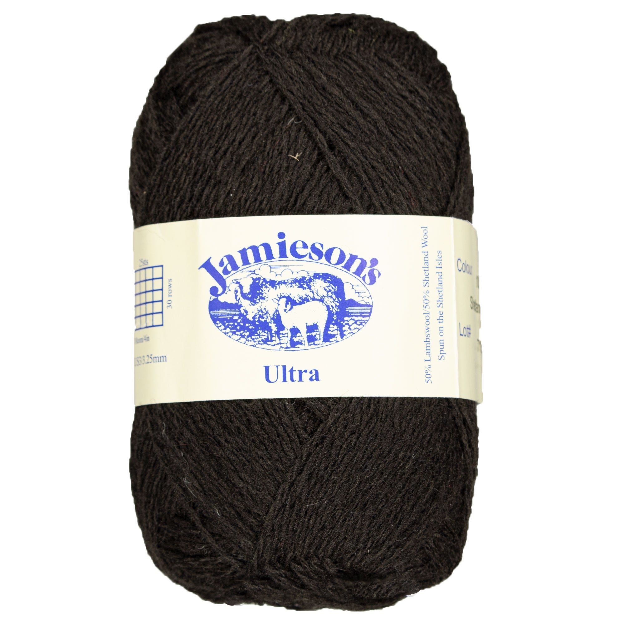Jamieson's of Shetland Ultra Lace Weight Yarn - 101 Shetland Black - Zoom Image