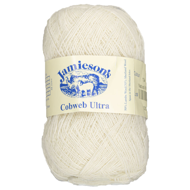 Jamieson's of Shetland Cobweb Ultra Yarn - 104 Natural White - Zoom Image