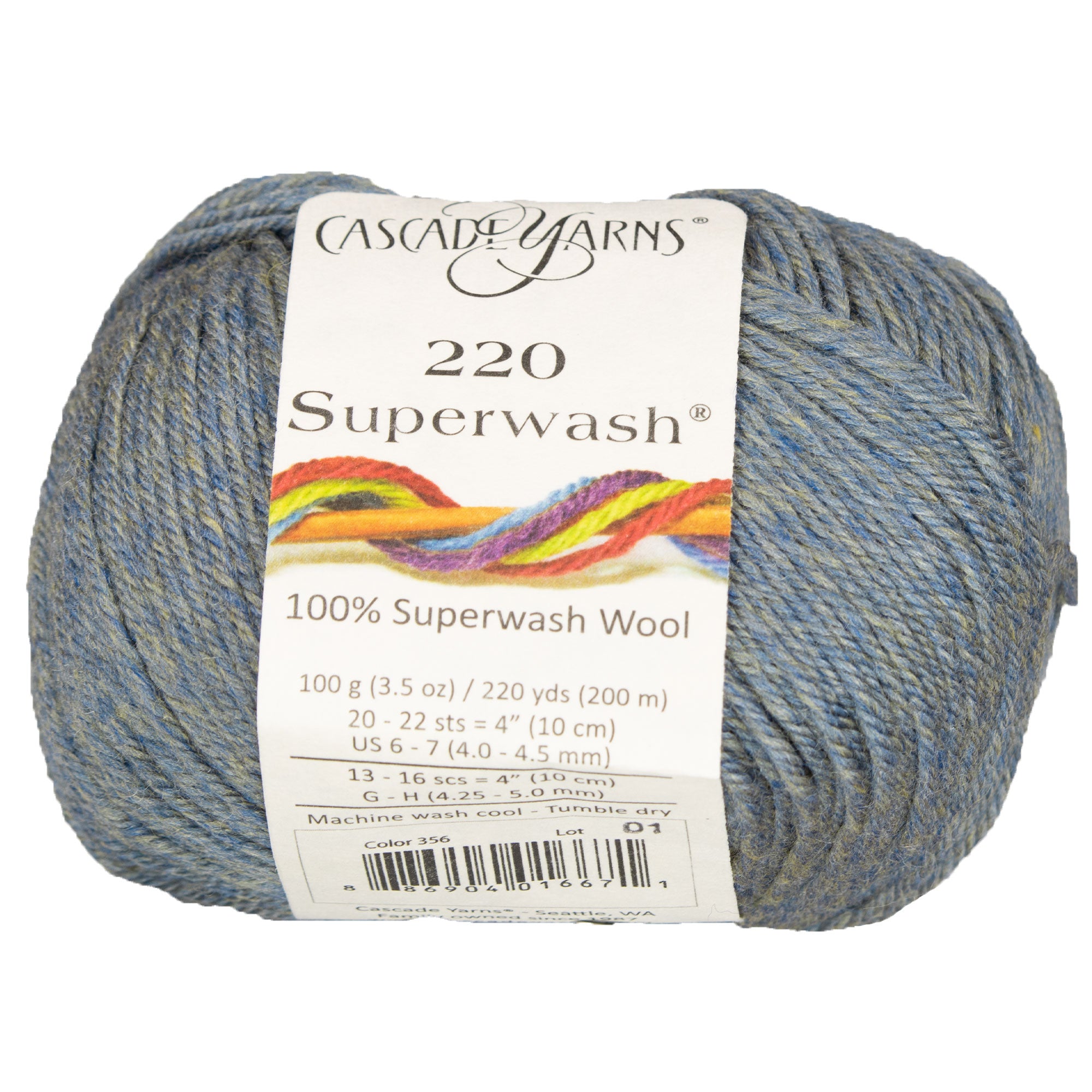 Cascade Yarns 220 Superwash Yarn - 0356 Coast Heather - Zoom Image