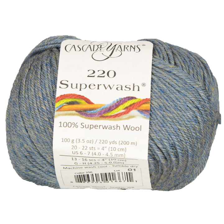 Cascade Yarns 220 Superwash Yarn - 0356 Coast Heather - Zoom Image