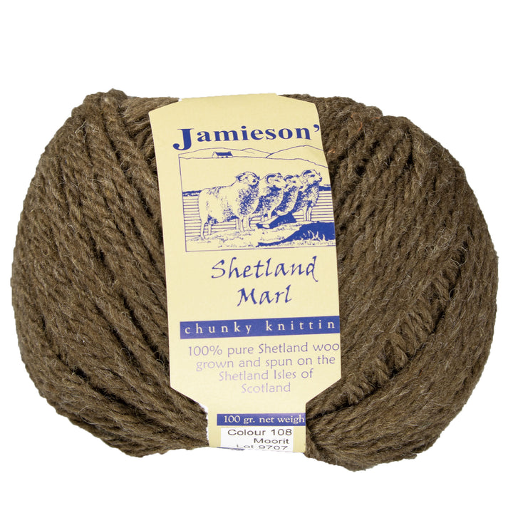 Jamieson's of Shetland Marl Chunky Yarn - 108 Moorit - Zoom Image