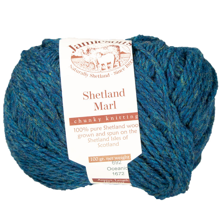 Jamieson's of Shetland Marl Chunky Yarn - 692 Oceanic - Zoom Image