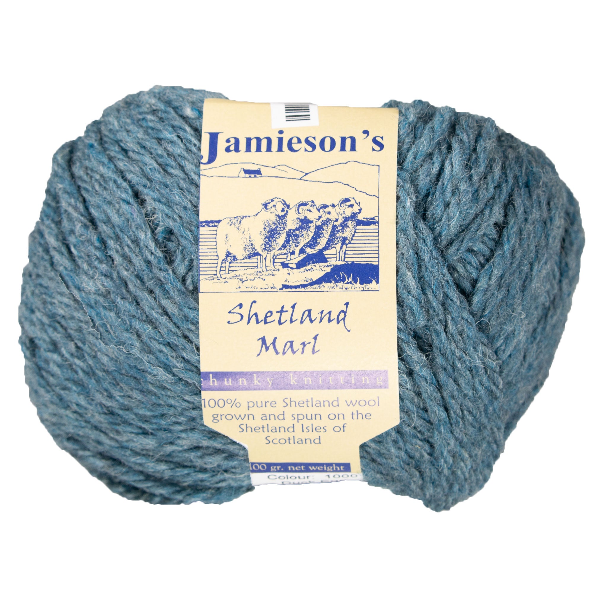 Jamieson's of Shetland Marl Chunky Yarn - 1000 Duck Egg - Zoom Image