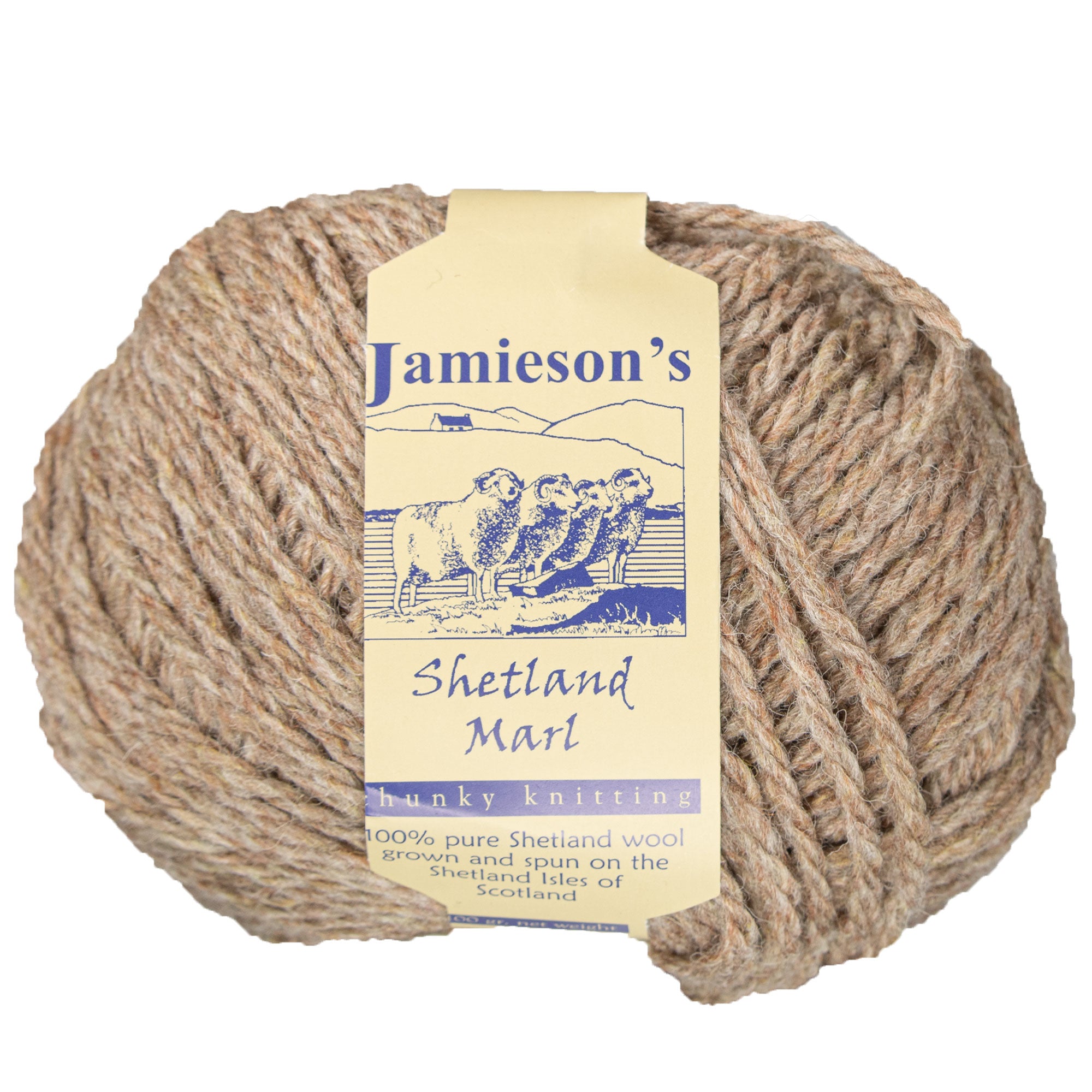 Jamieson's of Shetland Marl Chunky Yarn - 141 Camel - Zoom Image