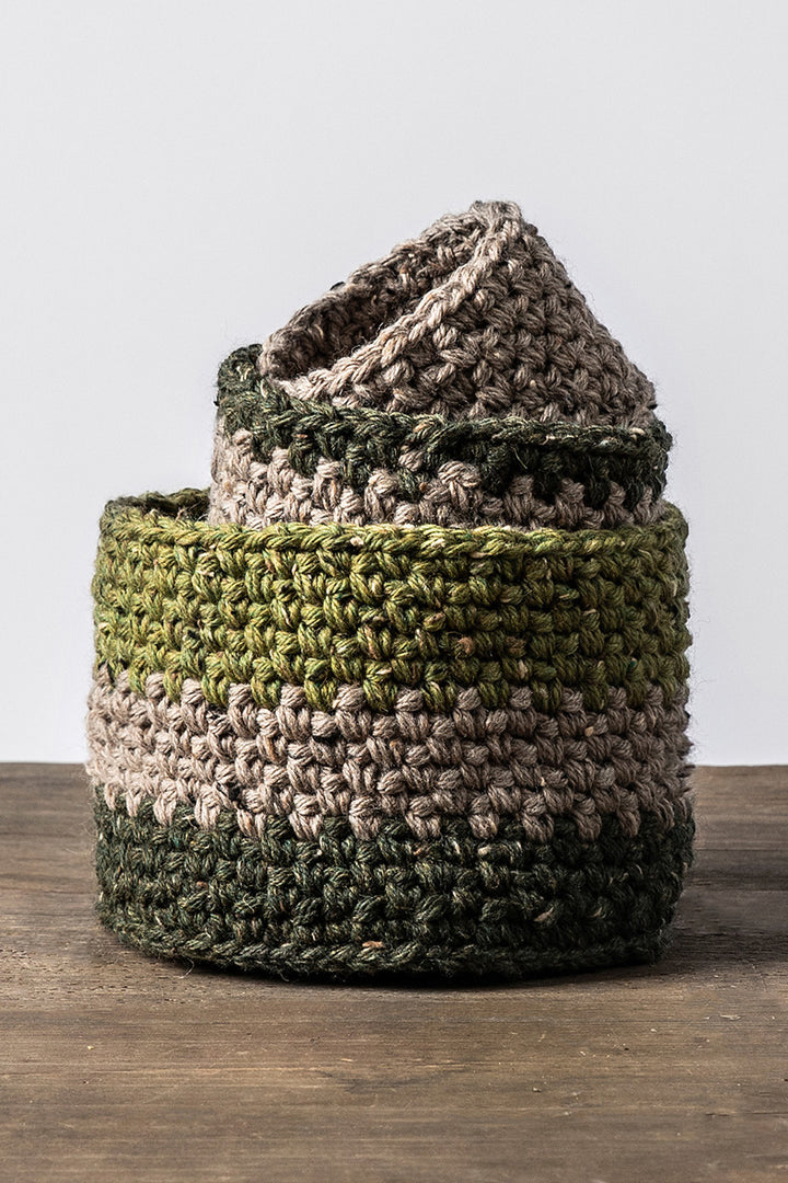 Blue Sky Fibers - Woolstok Tweed Patterns - Portage Crochet Baskets - PDF Download - Extra Image