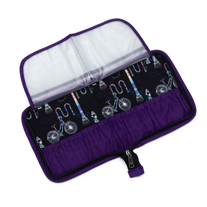 della Q Chicken Boots Interchangeable Needle Case - Coffee and Yarn Purple - Extra Image