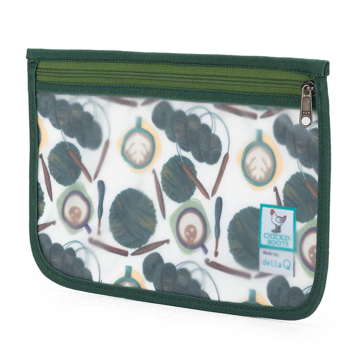 della Q Chicken Boots Notions Case - Coffee and Yarn Purple - Extra Image