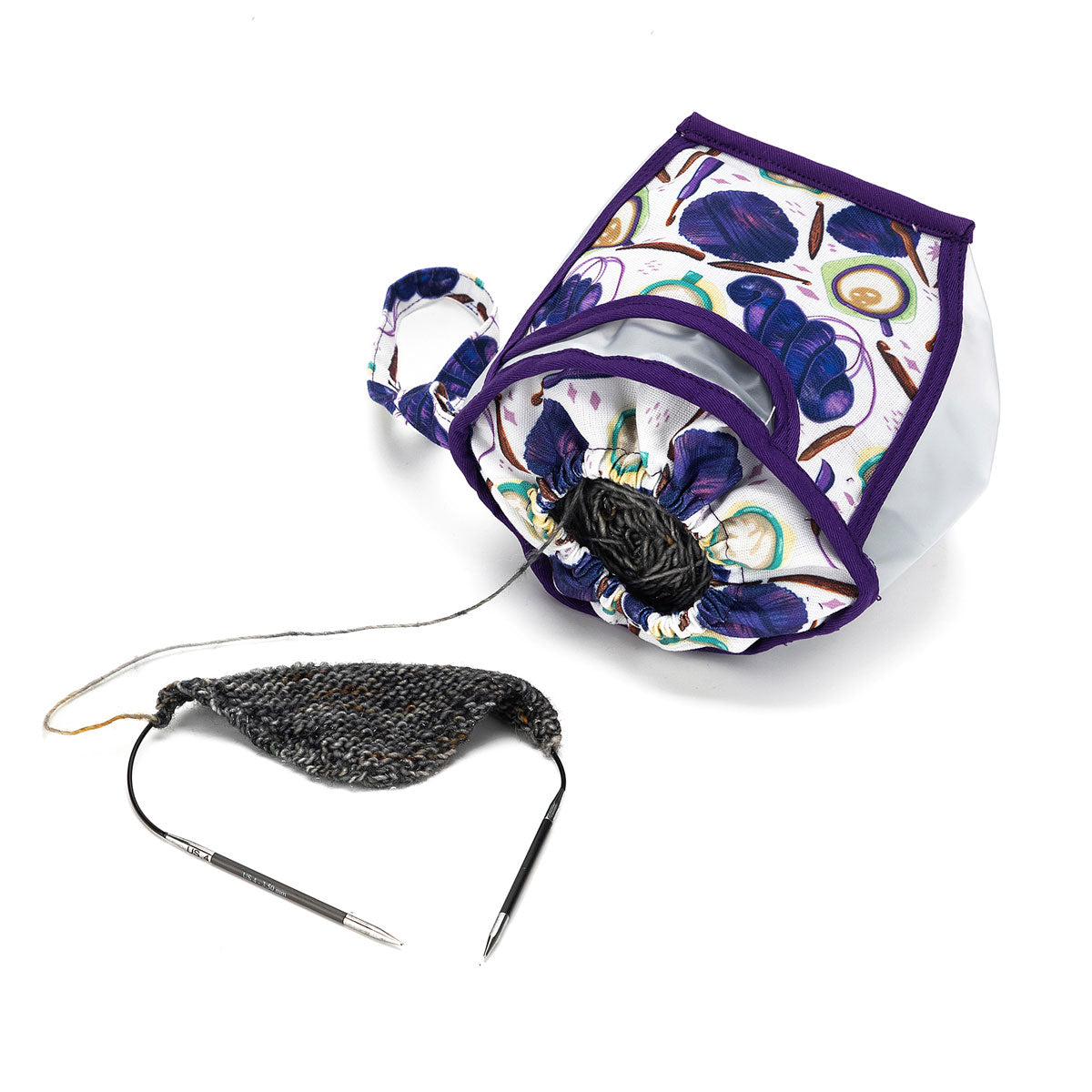 della Q Chicken Boots Clear Wristlet - Coffee and Yarn Green - Extra Image