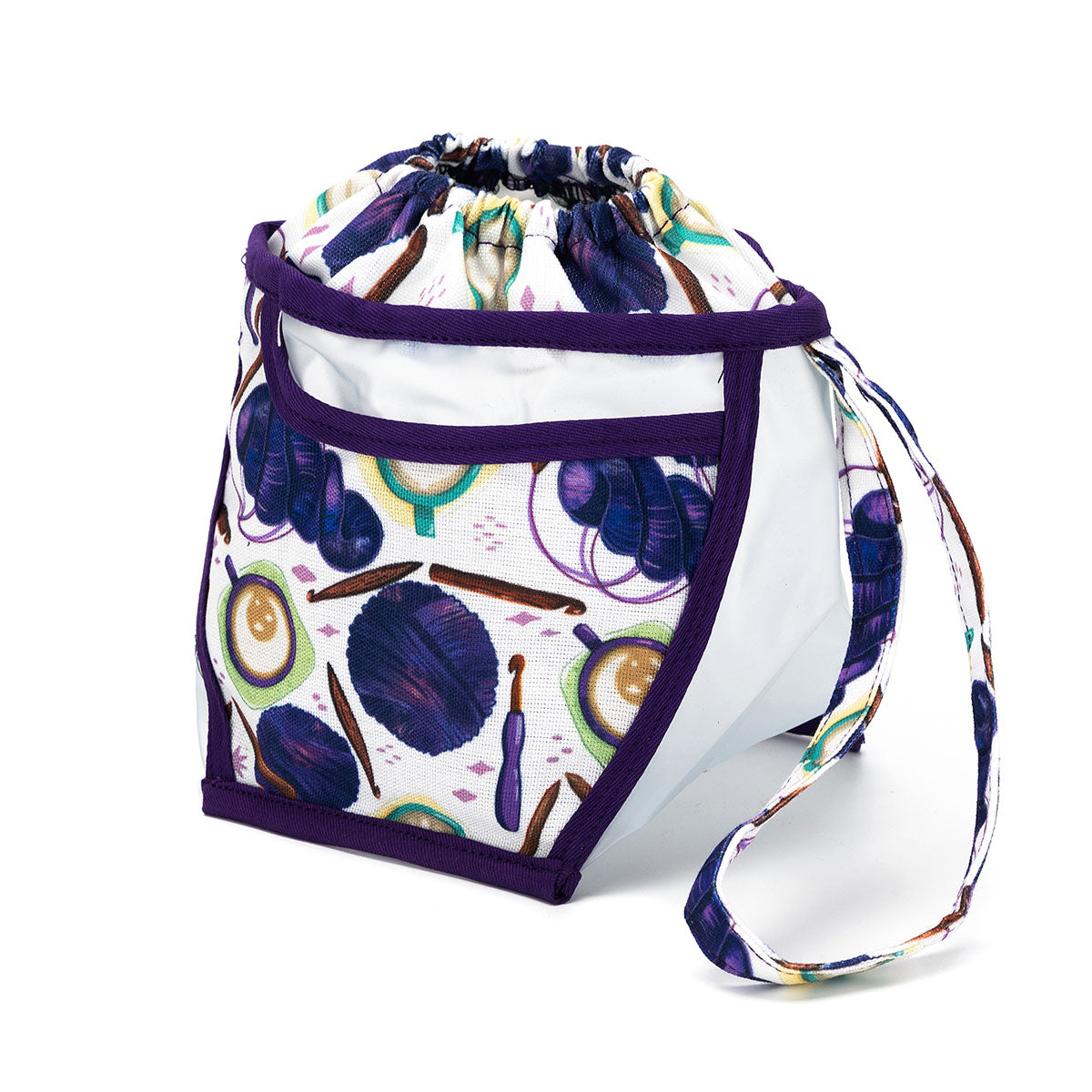 della Q Chicken Boots Clear Wristlet - Coffee and Yarn Purple - Extra Image