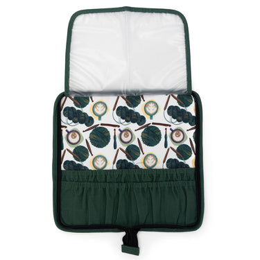 della Q Chicken Boots DPN/Crochet Hook Case - Coffee and Yarn Green - Zoom Image