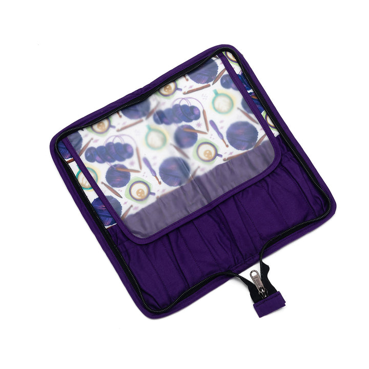 della Q Chicken Boots DPN/Crochet Hook Case - Coffee and Yarn Green - Extra Image