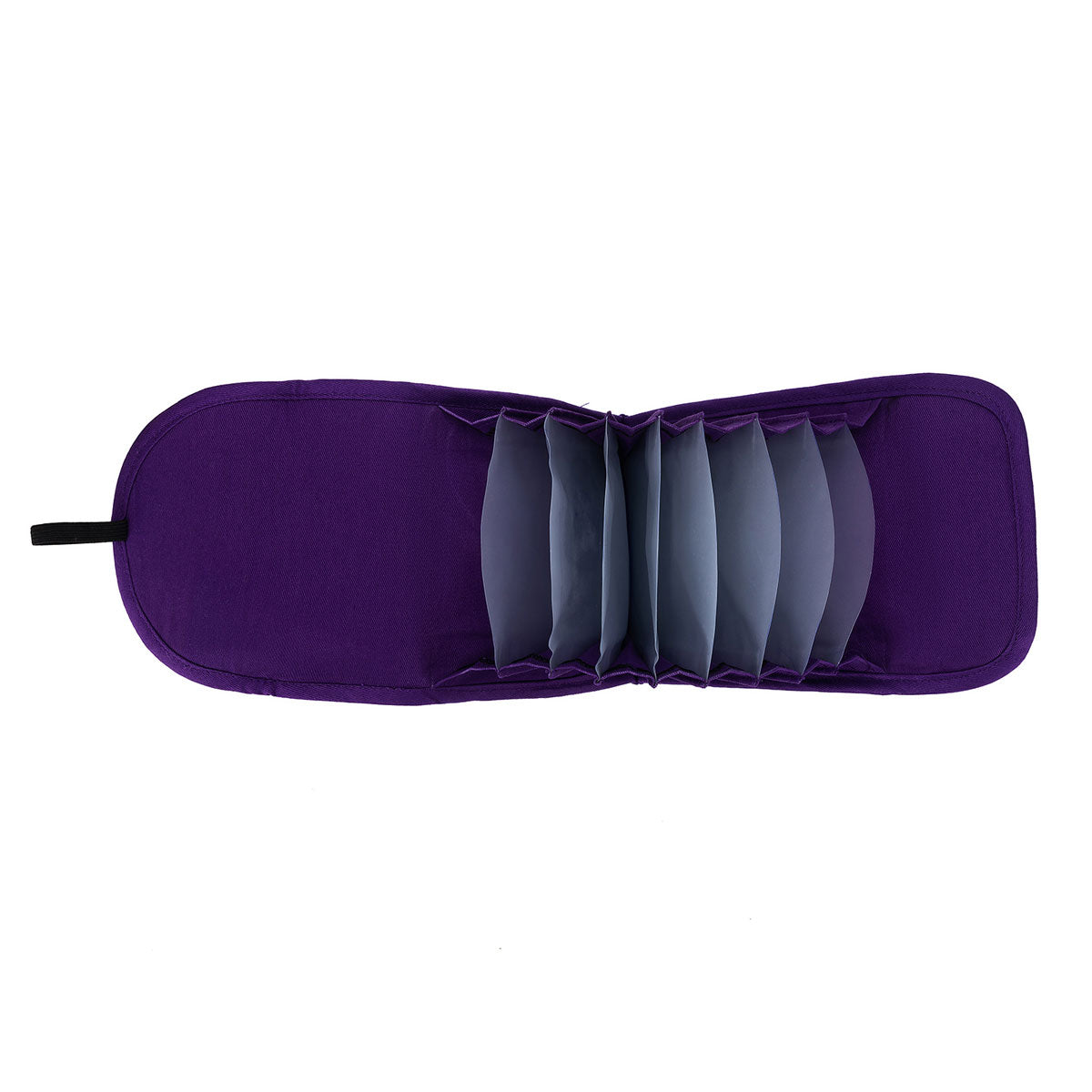 della Q Chicken Boots Accordion Circular Needle Pouch - Coffee and Yarn Purple - Extra Image