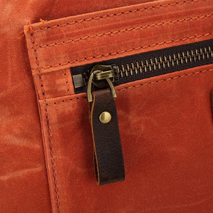 della Q Maker's Canvas Rucksack - Orange - Extra Image