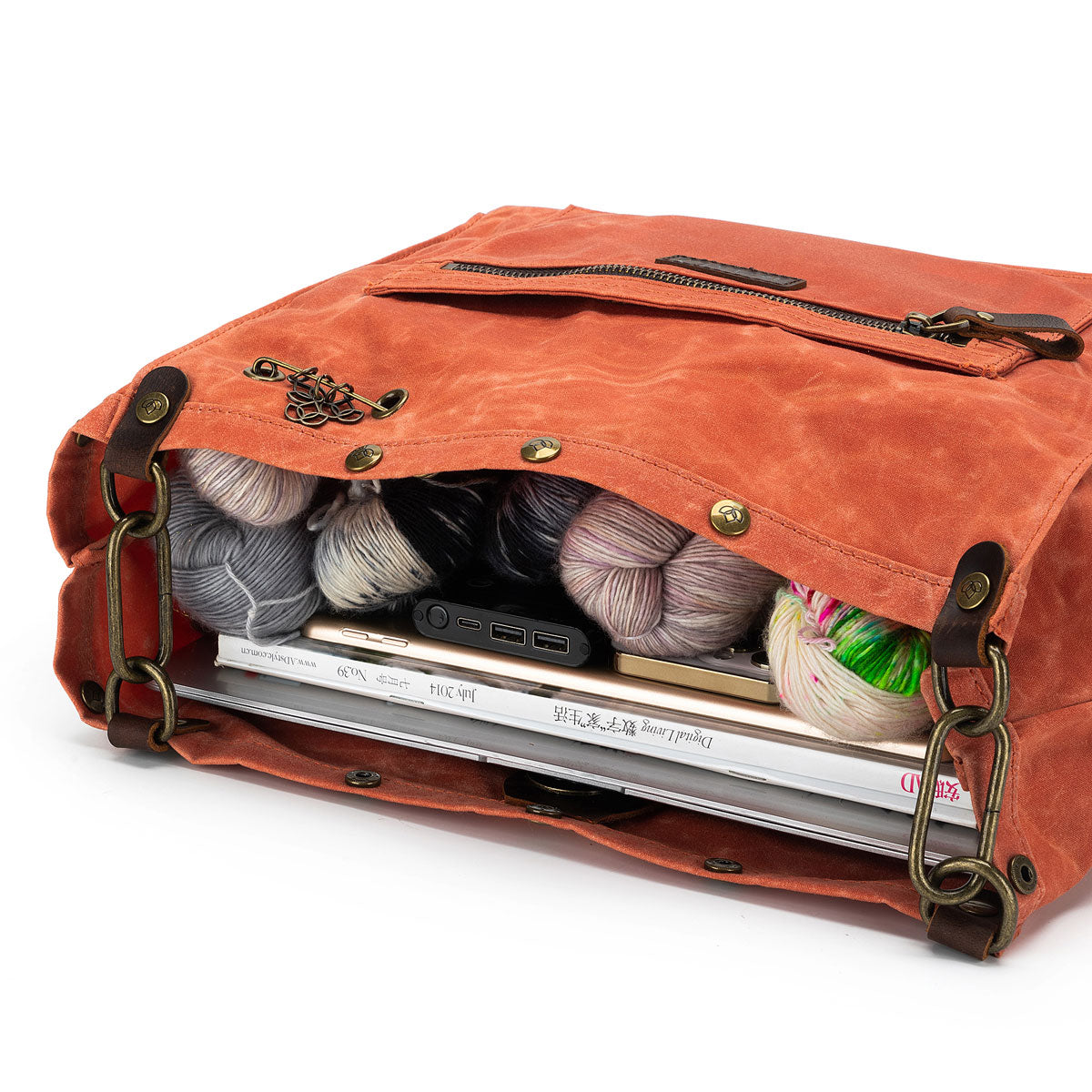 della Q Maker's Canvas Rucksack - Orange - Extra Image