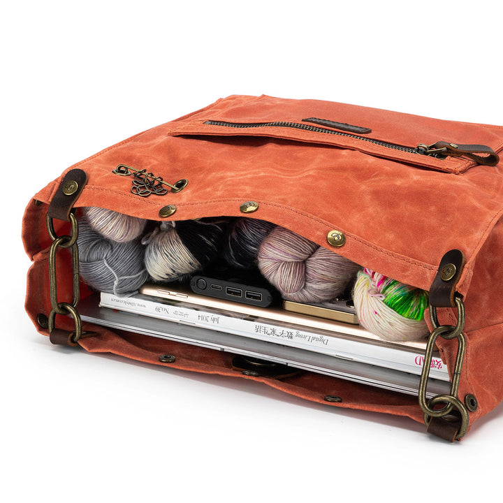 della Q Maker's Canvas Rucksack - Orange - Extra Image