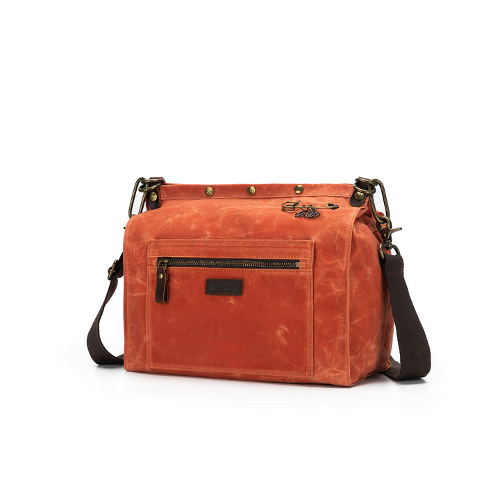 della Q Maker's Canvas Rucksack - Orange - Extra Image