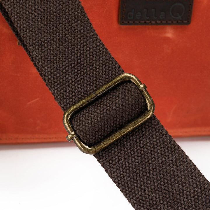 della Q Maker's Canvas Rucksack - Orange - Extra Image