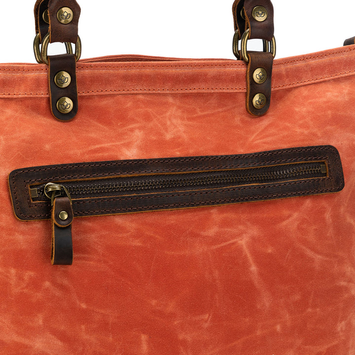 della Q Maker's Canvas Tote - Orange - Extra Image