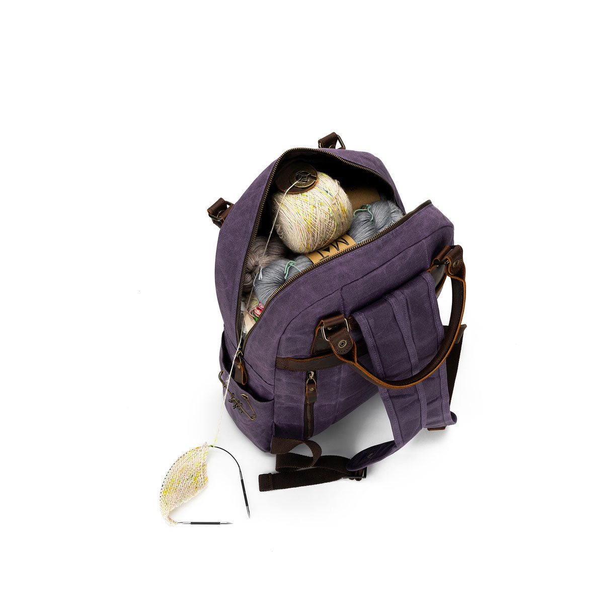 della Q Maker's Canvas Backpack - Purple - Extra Image