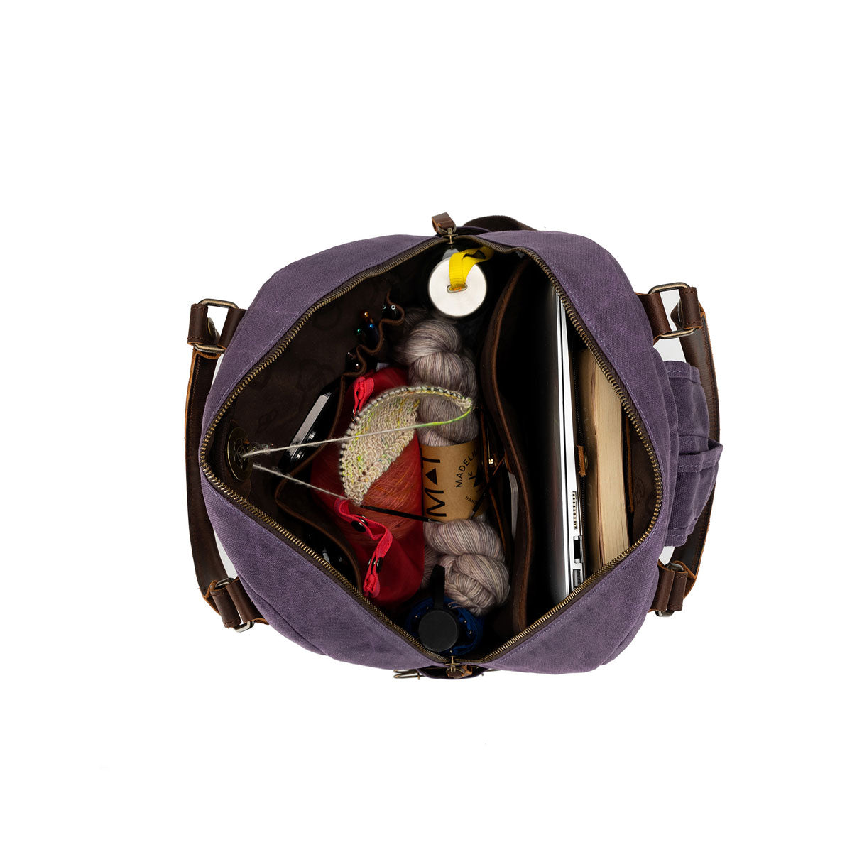 della Q Maker's Canvas Backpack - Purple - Extra Image