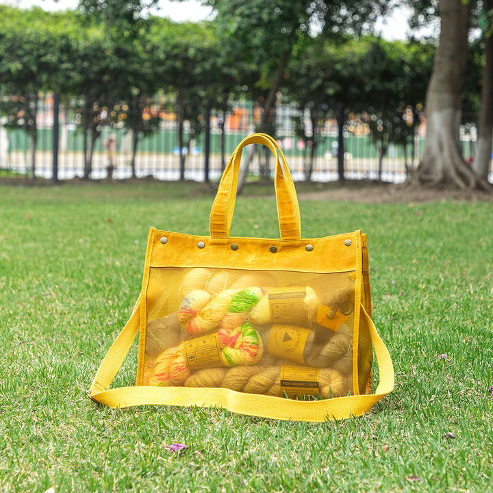 della Q Maker's Mesh Tote - Mustard - Extra Image