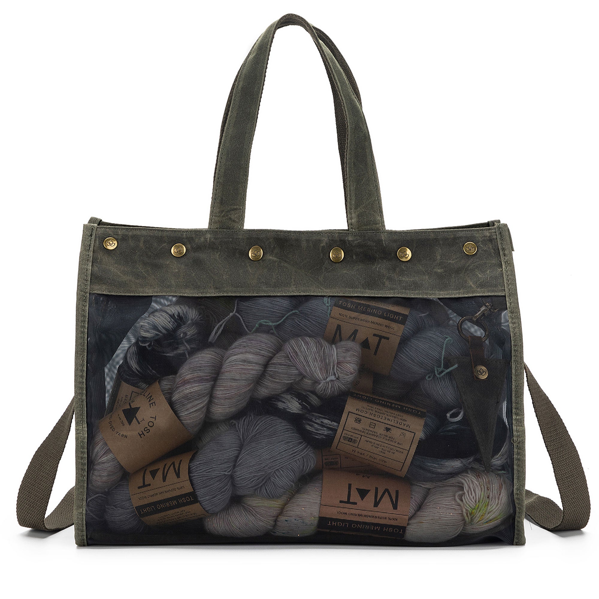 della Q Maker's Mesh Tote - Olive - Zoom Image