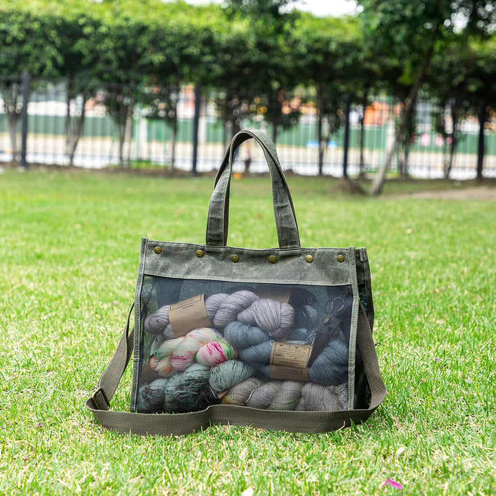 della Q Maker's Mesh Tote - Olive - Extra Image