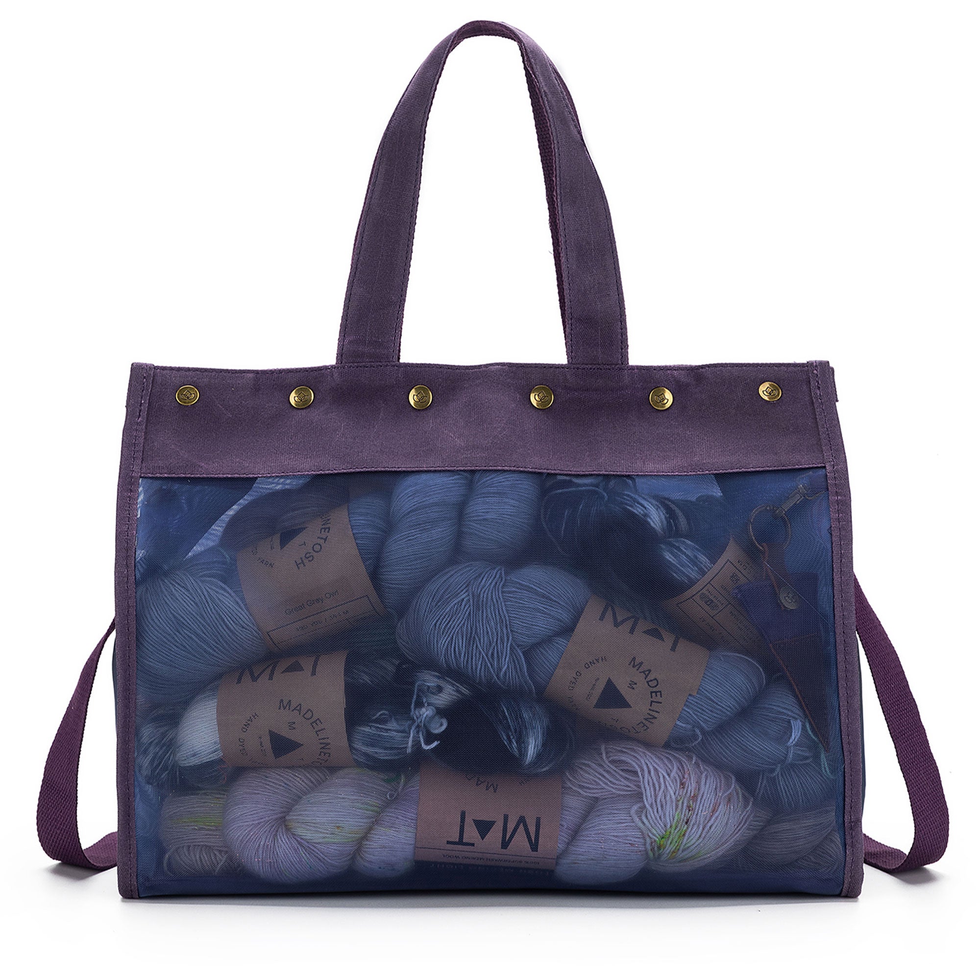 della Q Maker's Mesh Tote - Purple - Zoom Image