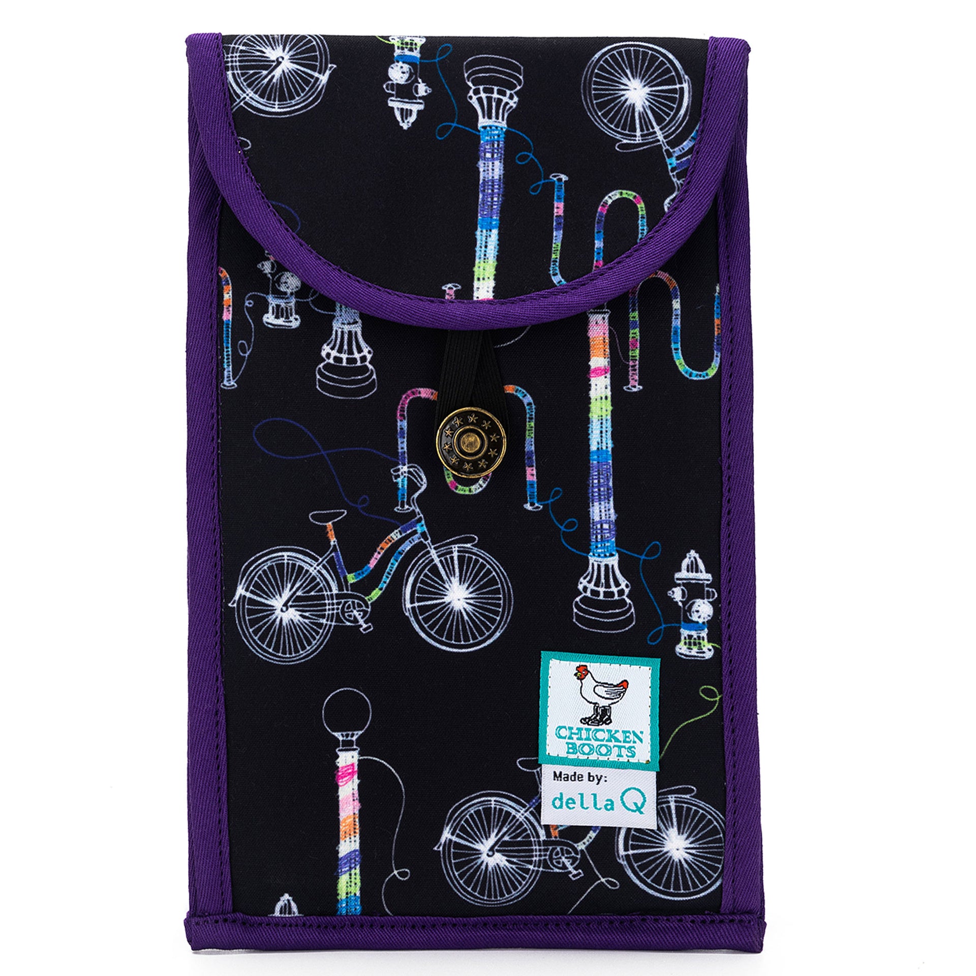 della Q Chicken Boots Accordion Circular Needle Pouch - Yarn Bombing - Zoom Image