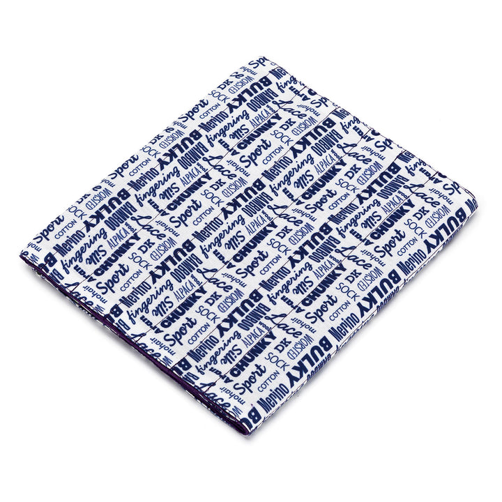 della Q Hanging Circular Needle Organizer - 142-1 - Fabric Print Collection - Coffee and Yarn Purple - Extra Image