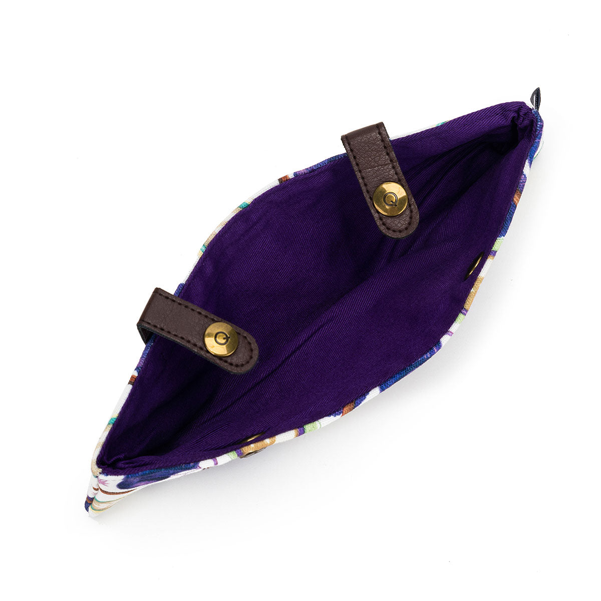 della Q Sock Needle Keeper - 1201-1 - Fabric Print Collection - Coffee and Yarn Purple - Extra Image