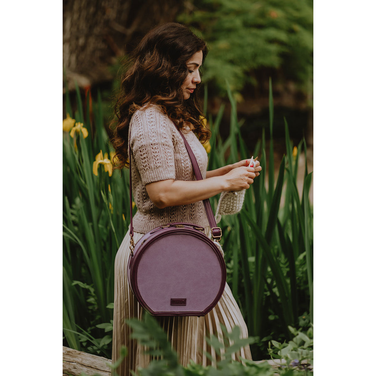 della Q Maker's Hat Box - Plum - Extra Image