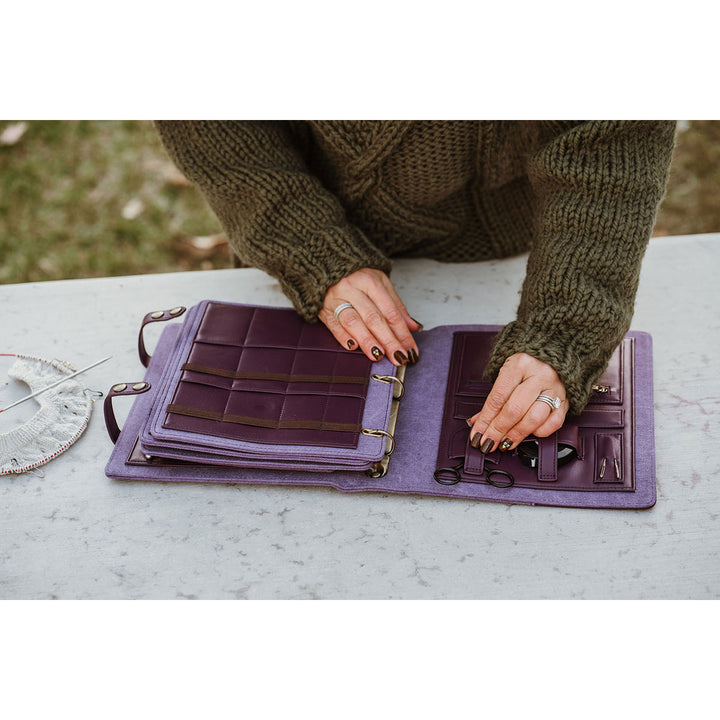 della Q Hook & Needle Notebook - Plum - Extra Image