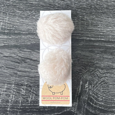 Ikigai Fiber Wool Pom Poms - Oat Wool Pom 6cm - Zoom Image