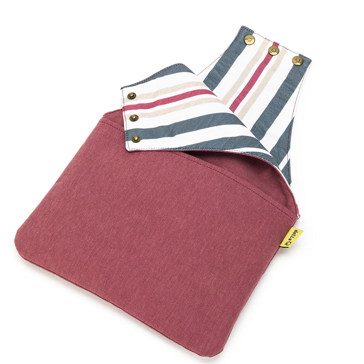 della Q Nora Wrist Bag - 1300-1 - *Linen - Wine - Extra Image