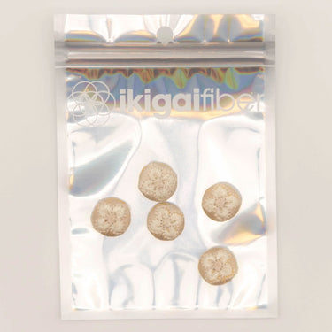 Ikigai Fiber Sew On Crystals & Buttons - Embroidered Beige Flower Button - Zoom Image